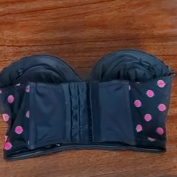 LaVie En Rose pink polka-dot corset push up bra - Picture 2 of 4